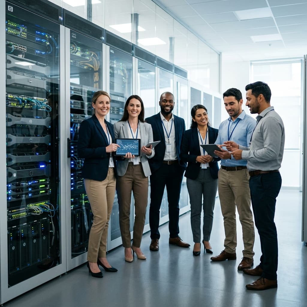 Equipe TICE em ambiente de Data Center